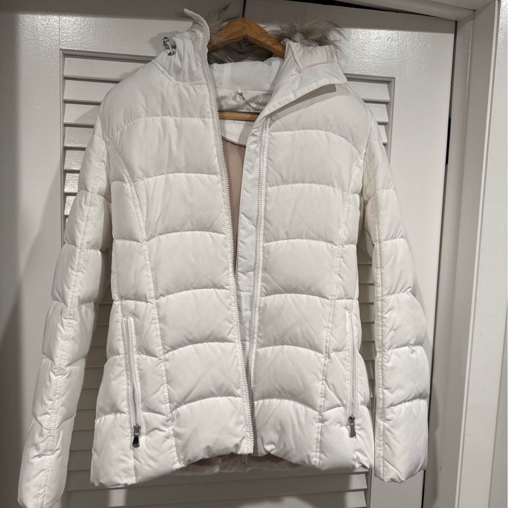 Calvin Klein Quilted White Puffer Jacket
